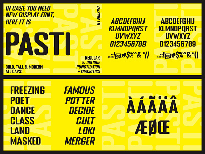Introduction of Pasti Typeface
