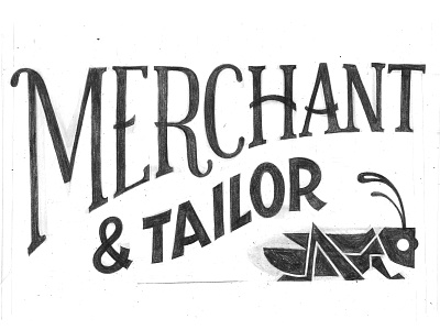 Merchant & Tailor animal illustration logo sketch