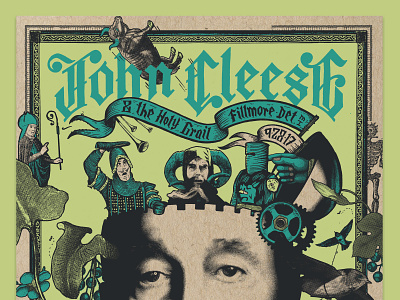 John Cleese Poster detroit gigposter illustration john cleese monty python print prints show