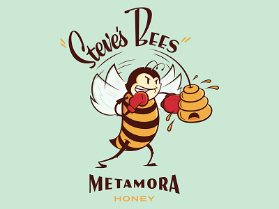 Steve's Bees Branding animal brand design illustration logo sketch vector