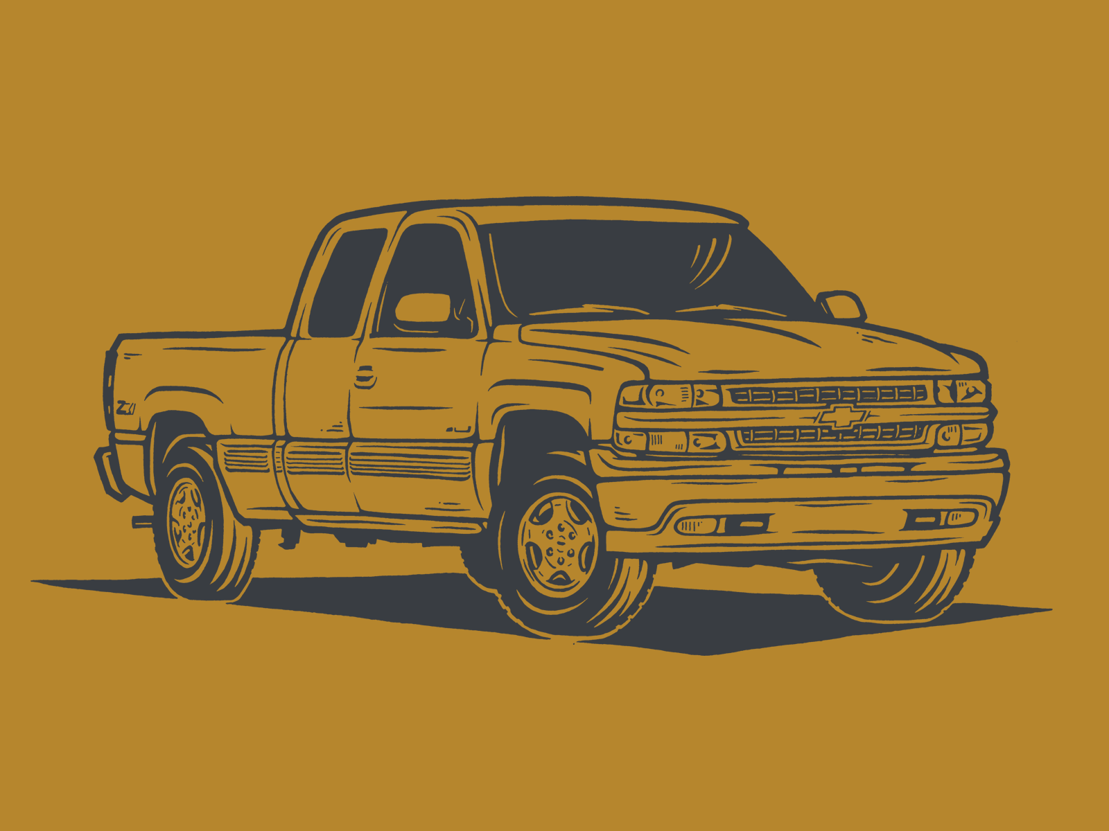 Chevy Trucks 2007-2018 chevrolet chevy illustration