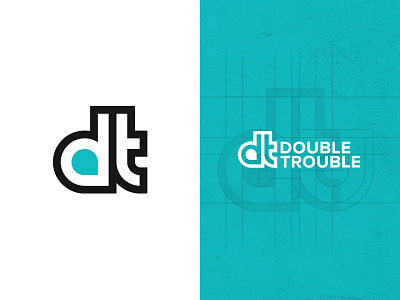 Double Trouble Logo brand d dj icon letter logo minimal t