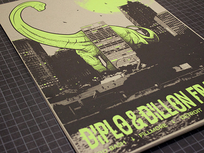 Diplo & Dillon Francis Gig Print design ink poster print process screen print