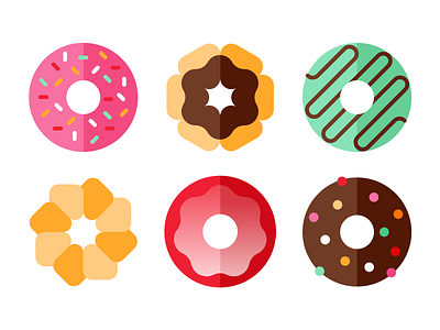 More Donuts dessert donuts illustration junk food sweets vector