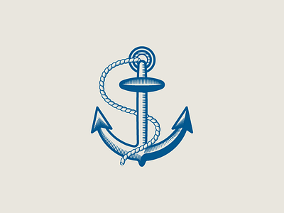 Etched-style Anchor Illustration