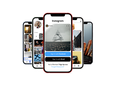 Instagram Re-Design app ui ux