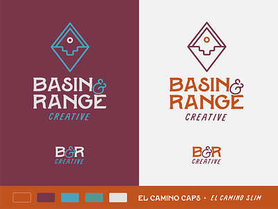Basin & Range Creative Brand brand branding desert design logo logotype vector