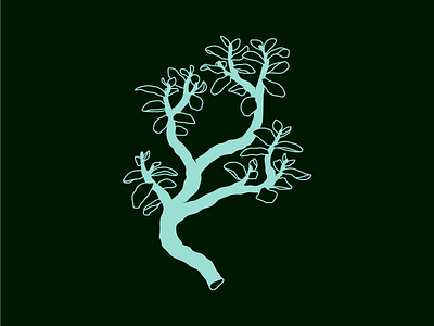 Branch illustration screenprint vector
