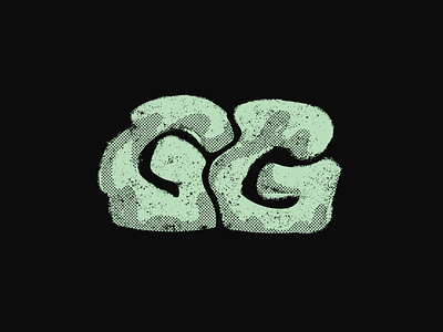Ghost Guts branding design grunge halftone illustration logo
