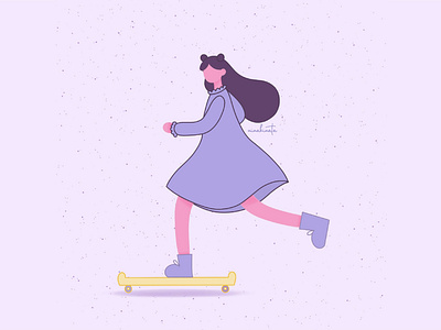 Floating away on a skate