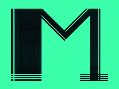 M lettering m