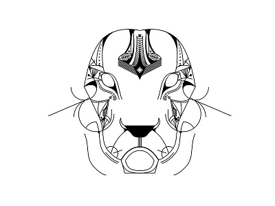 The Lion in Excellion (WIP) abtract blackandwhite leon lion music pattern symmetric