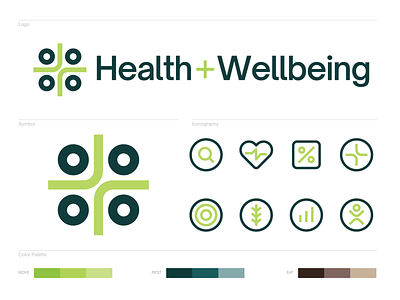 Health + Wellbeing Identity design icon iconography icons identity identity design logo symbol visual identity