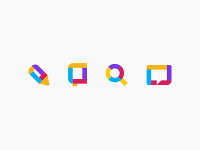 Multicolor Icons app design digital icons illustration ui vector
