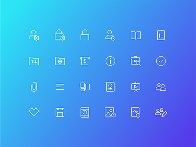 Help Center Icons - Set 04 canva gradient help center icon icons illustration lineart ui ux