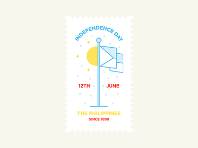 Independence Day art design graphic icon illustration manila philippines stamp