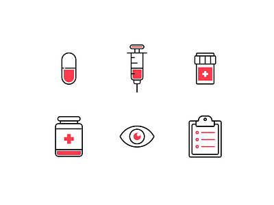 Medical Icons design flat hospital icon icons illustration medical medicine product ui ux vector