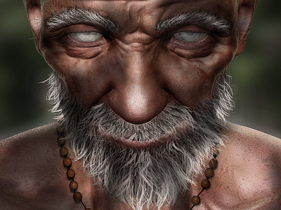 Choice 3d character design old man religion