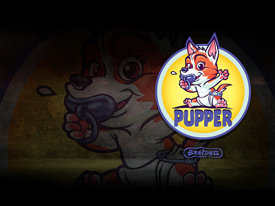 Pupper Corgy branding design gaming illustration logo mascot vector