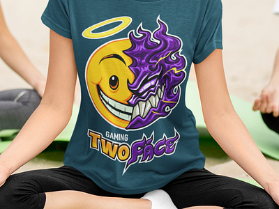 Two Face Logocont branding design gaming illustration logo t shirt vector