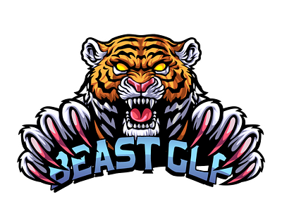 Beast-GLP logo branding design gaming illustration logo typography vector