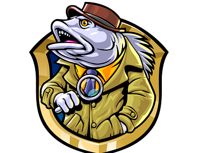 Snapper Detective design gaming illustration logo vector