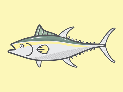 Big Tuna flat illustration orlando vector