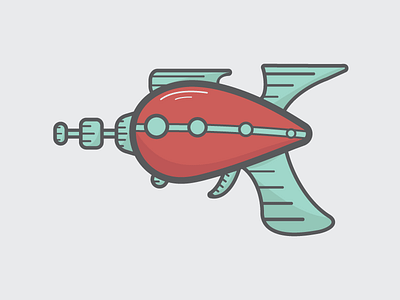 Ray Gun flat illustration orlando vector