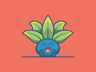 Oddish | #43 flat oddish plant pokemon pokemon go