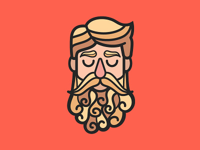 Curly Beard | No Shave November by Caseyillustrates on Dribbble