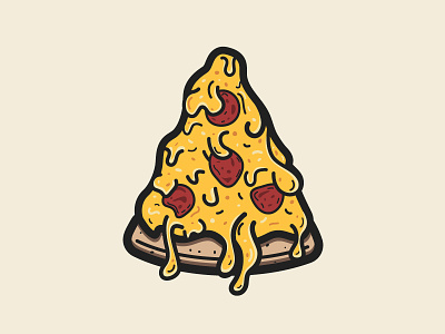 Junk Food | Pizza + Color bold cheese drippy junk food pizza thick