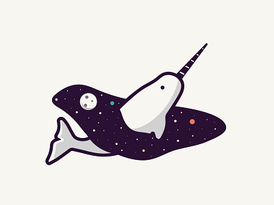 Space Narwhal elf narwhal ocean planets sea space