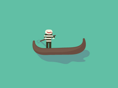 The Lonely Gondolier boat gondola gondolier italy minimal