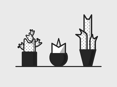 Cat-cus | Pricks pts. 2 cacti cactus cat catcus desert geometric plants simple succulents