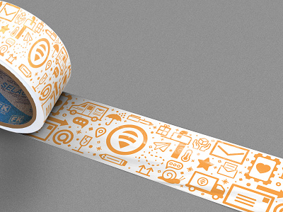 📦 | Packing Tape custom illustration packaging packing pattern tape