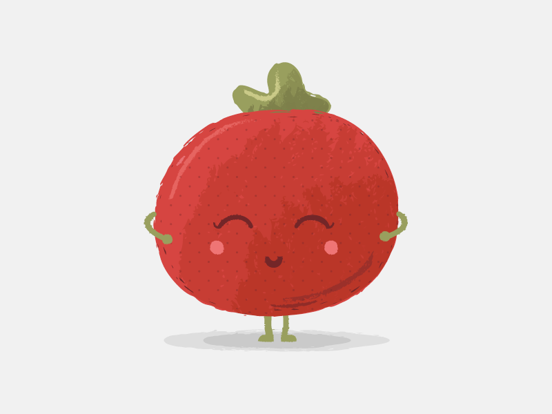 Blushing Tomato by Caseyillustrates on Dribbble