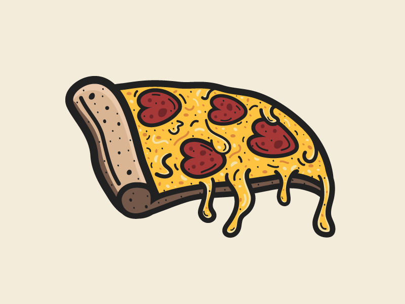 Give Love, Give Pizza by Caseyillustrates on Dribbble