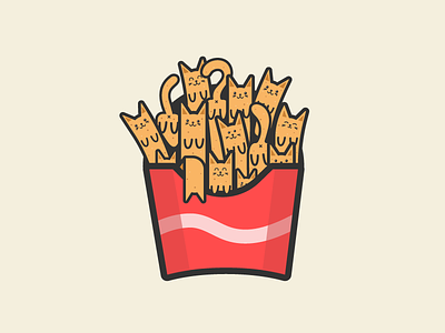 Small Fry cat french fry fries junk food