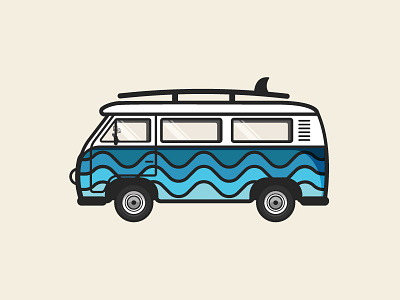 Waves beach car ocean surf vw bus waves
