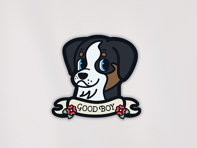 Obi Good Boy | Sticker animal aussie australian shepherd dog good boy obi pet pupper puppy