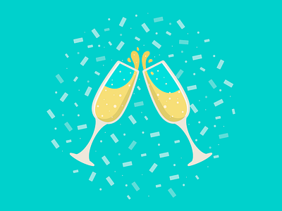 Good Riddance, 2018 2018 2019 caseyillustrates champagne cheers flat good riddance illustration new years new years eve vector