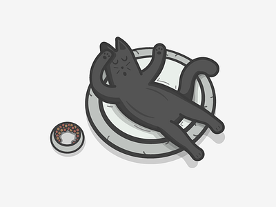 Dramatic Cat bed caseyillustrates cat cats dramatic dying faint hungry illustration inktober meow noisy pet pet bed vector