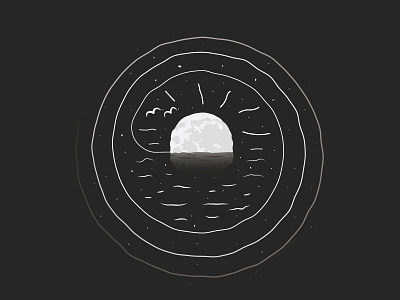 Good News caseyillustrates good news illustration mac miller moon night ocean print
