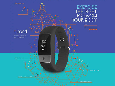 smartron t band web site artdirection illustration