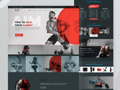 Gymnastic web Landing Page design