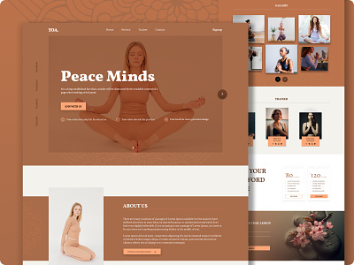 Meditation Landing Page clean concept design graphic design interface landing page meditation singlepage ui ux web webdesign yoga