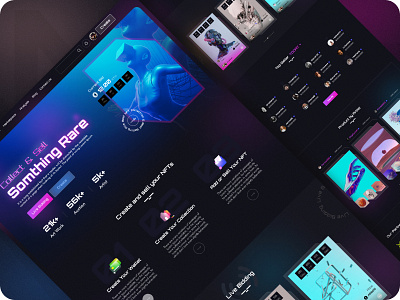 NFT Landing Page Design artist artwork blockchain clean concept crypto design digital art ethrum graphic design landing page nft ui ux web website