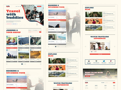 TRAVEL WITH BUDDIES app booking branding clean colour concept design graphic design joining landing page minimalist modern one page tour travel ui ux web