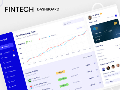 FINTECH DASHBOARD🔥🙌 3d adminpanel animation branding clean concept dashboard design graphic design illustration logo motion graphics ui ux vector