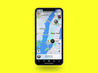 Daily UI 029 - Map app design appui daily ui 029 dailyui dailyui 029 dailyuichallenge design gps location map mock up mockup navigation new york pin route snapchat snapmap times square ui